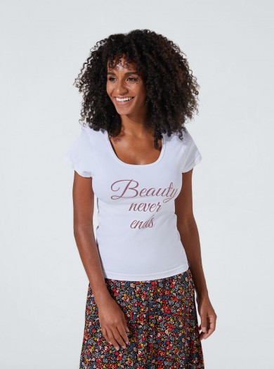 Shirt Super Fresh mit Aufdruck «Beauty»