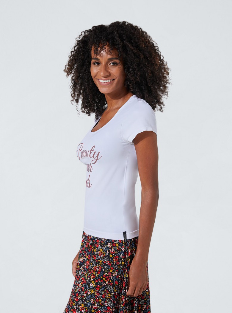 Top Super Fresh with «Beauty» Print Top Super Fresh with «Beauty» Print