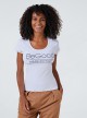 Maglietta Bianca con stampa «BeGood» snellente e idratante