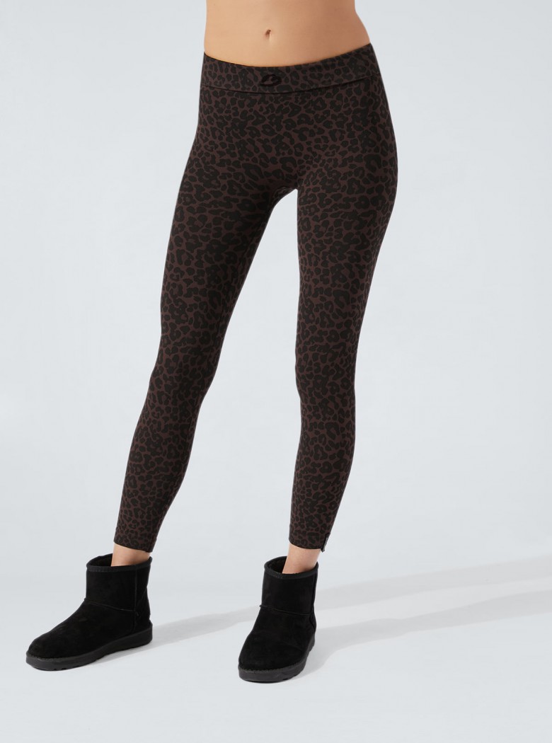 Women's Leopard Printed Leggings Animal Skin Brushed Buttery Soft Tights  (Small, Black Leopard) at  Women's Clothing store