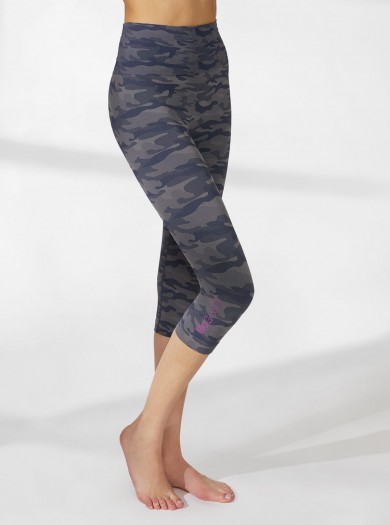Camouflage superslim Capri-Leggings