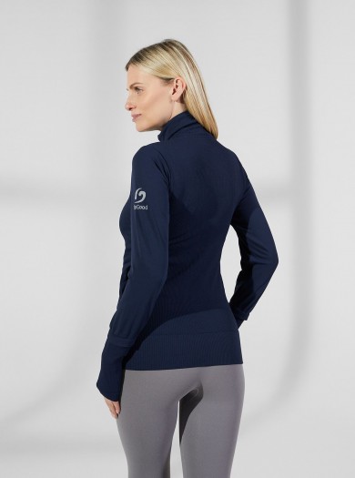 Ribbed Bioceramic Fleece Jacket BLUE