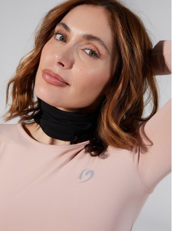 Beauty Neck Black Moisturising Band for Neck and Hair in Dermofibra® Hyaluronic