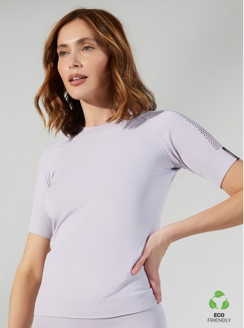 T-Shirt Avec Insert Perforé Sur L’épaule