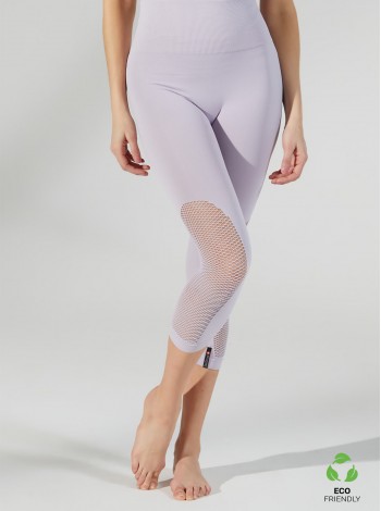 Slim Capri- Leggings Mit Netzstoffeinsatz