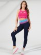 Set: Rowing Top with Cyclamen Insert + Blue Slim Leggings with Bands