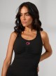 Camiseta Deportiva negra sin mangas estilo Remador en Dermofibra® Cosmetics