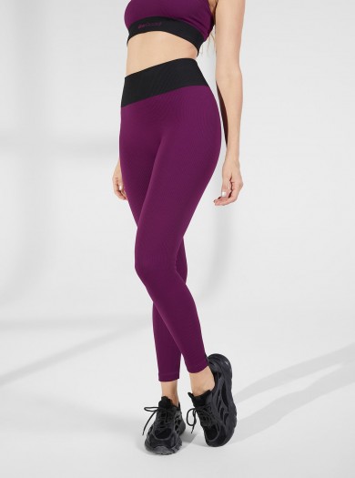 Set: Top Vogatore in Costina + Legging Slim in Costina