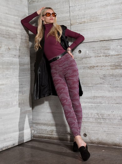 Camouflage Leggings Bordeaux-Grey Camouflage