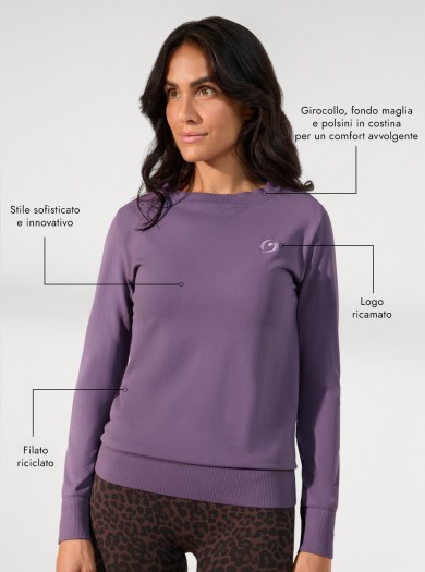 Maglia Girocollo con Logo ricamato