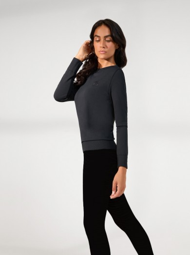 Sudadera de Cuello Redondo con Logo Bordado