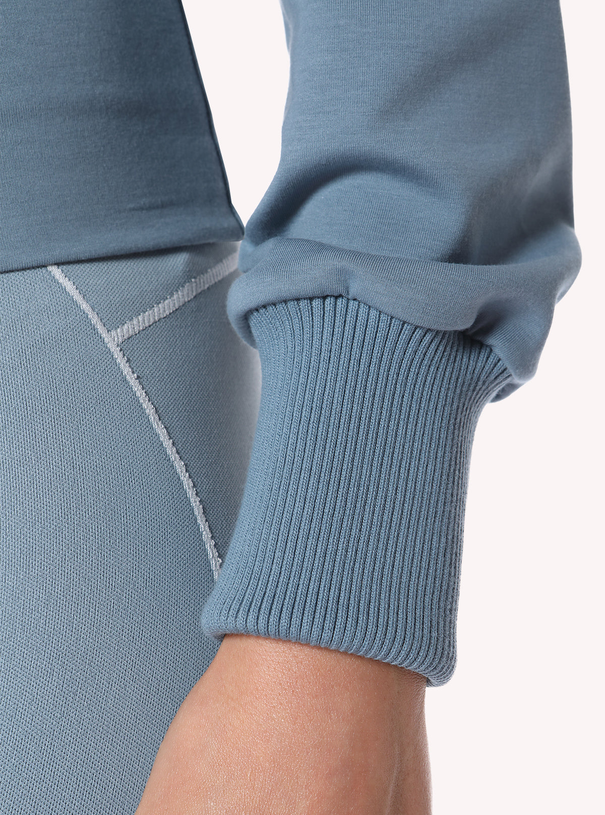 Felpa con Zip Urban Flow Avio Chiaro