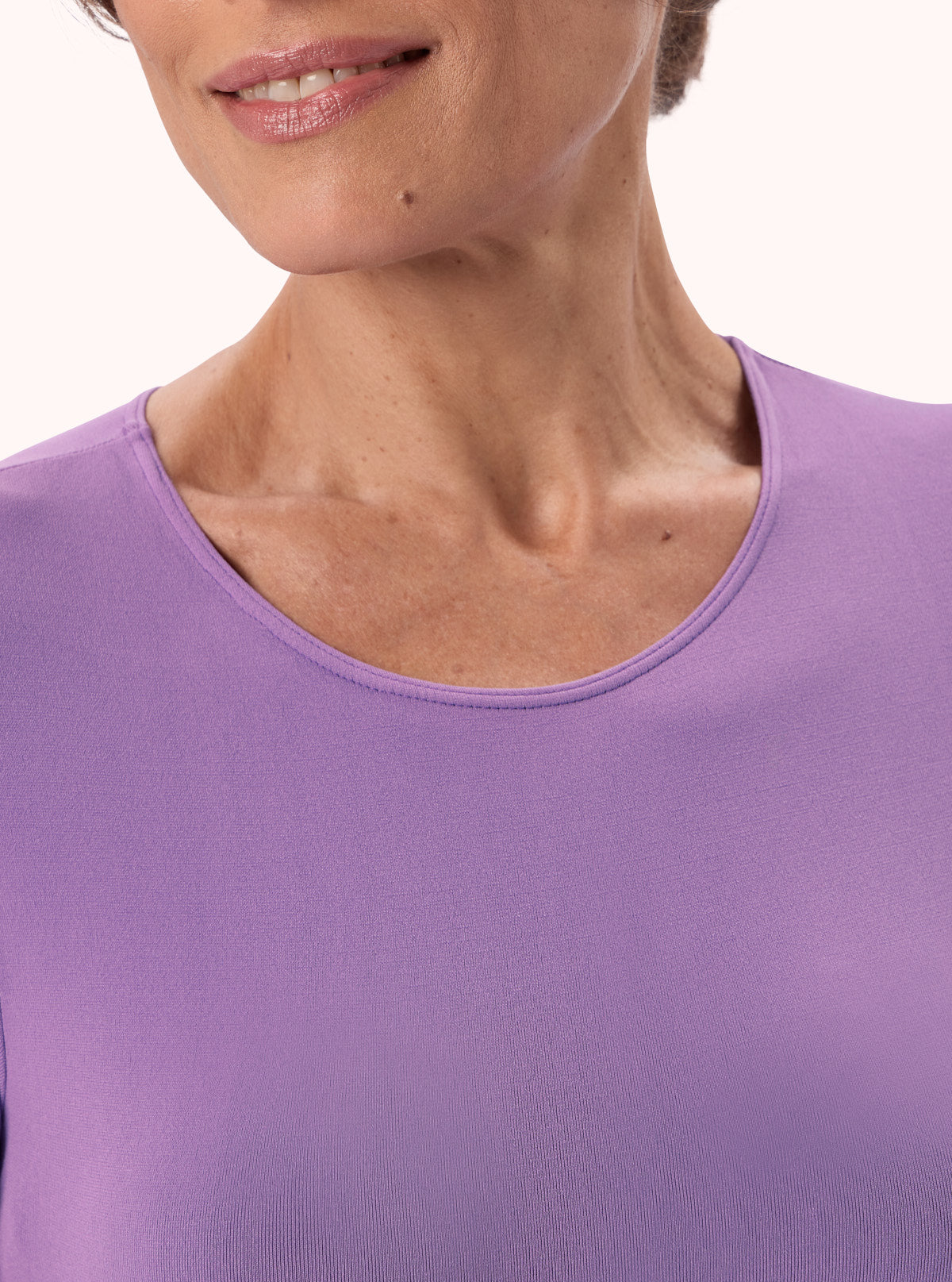 Body Girocollo Manica Lunga Viola