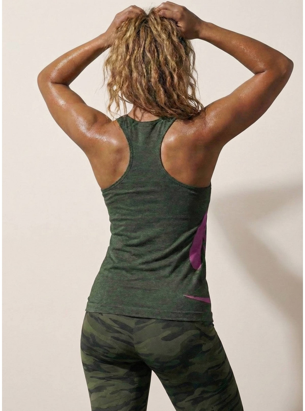 Canotta Sport Melange coprente Verde Oliva
