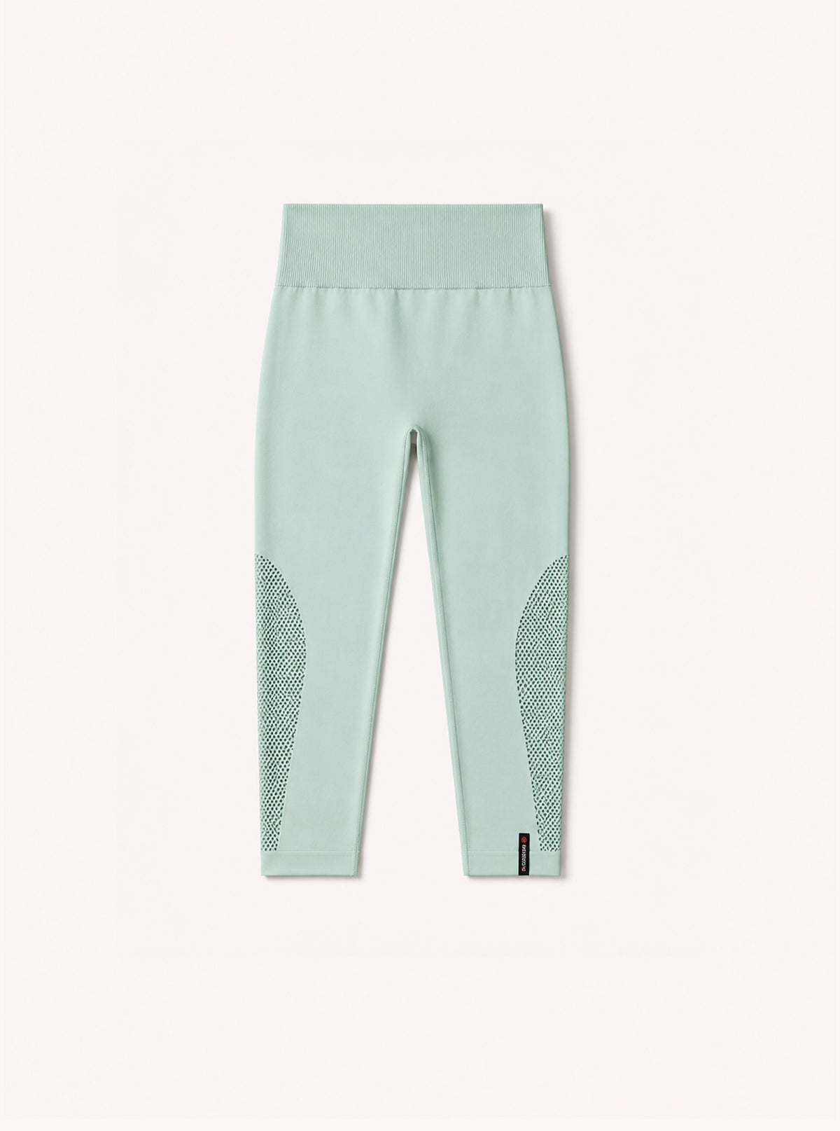 LEGGINGS CAPRI DONNA INSERTO TRAFORATO VERDE ACQUA