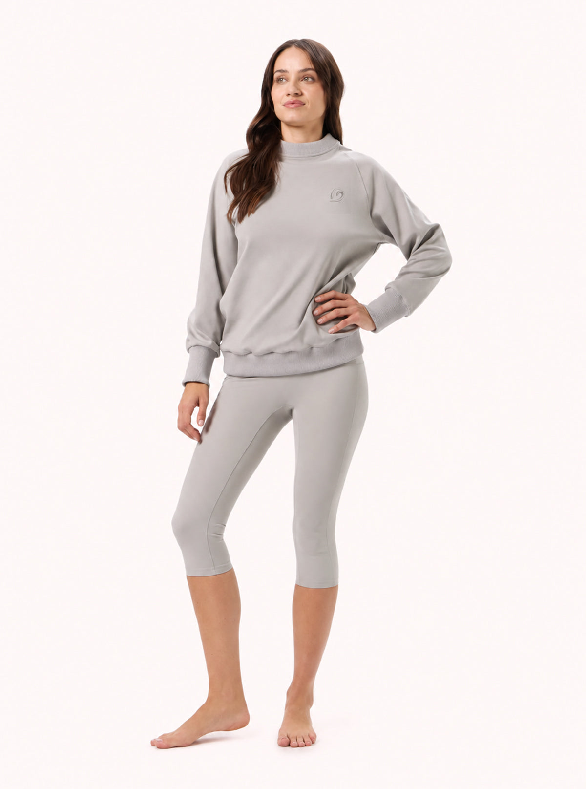 Leggings Capri avec poches Soft Sport Argent