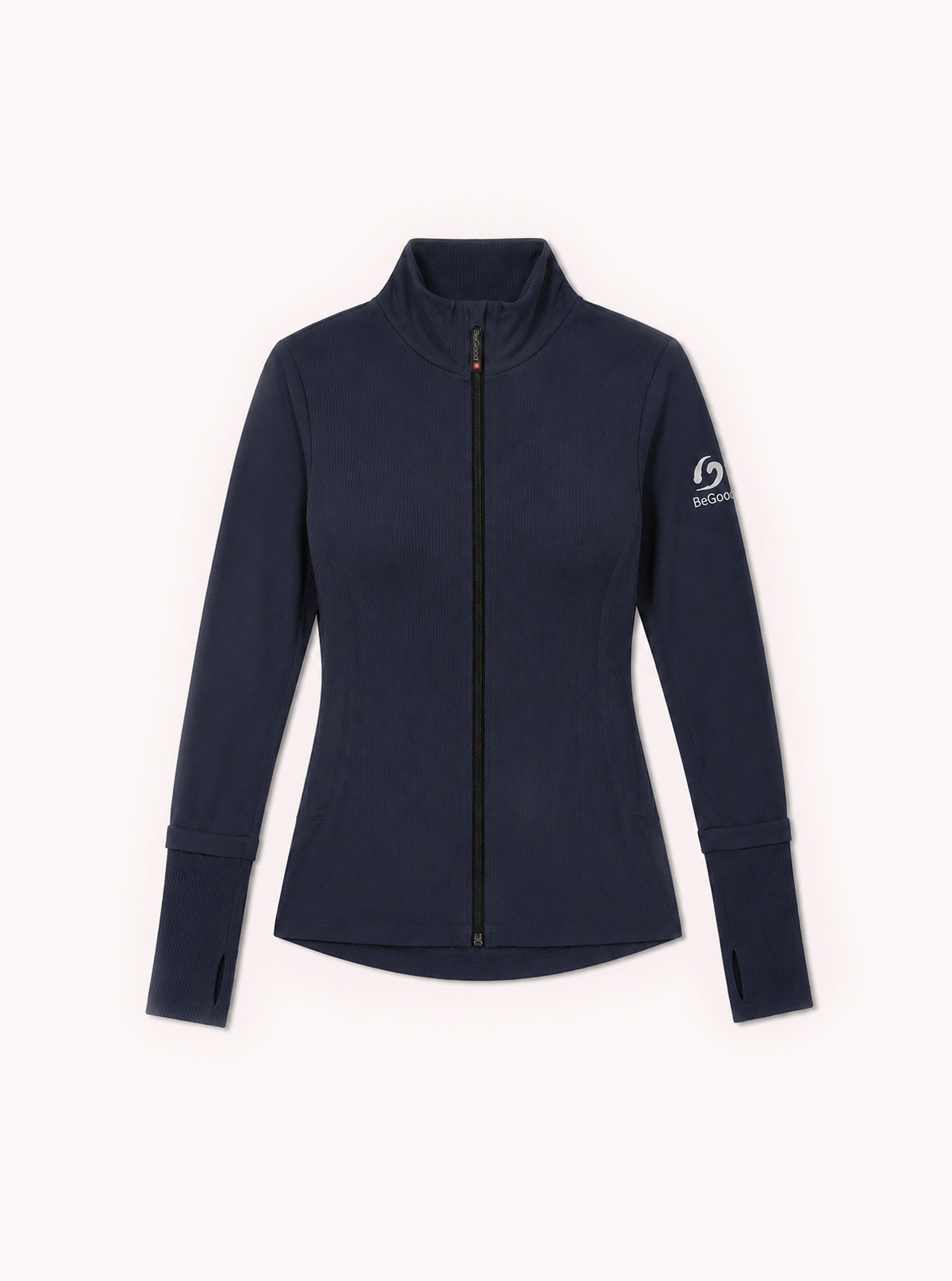 Bioceramic Fleece in Blue Ribbed
