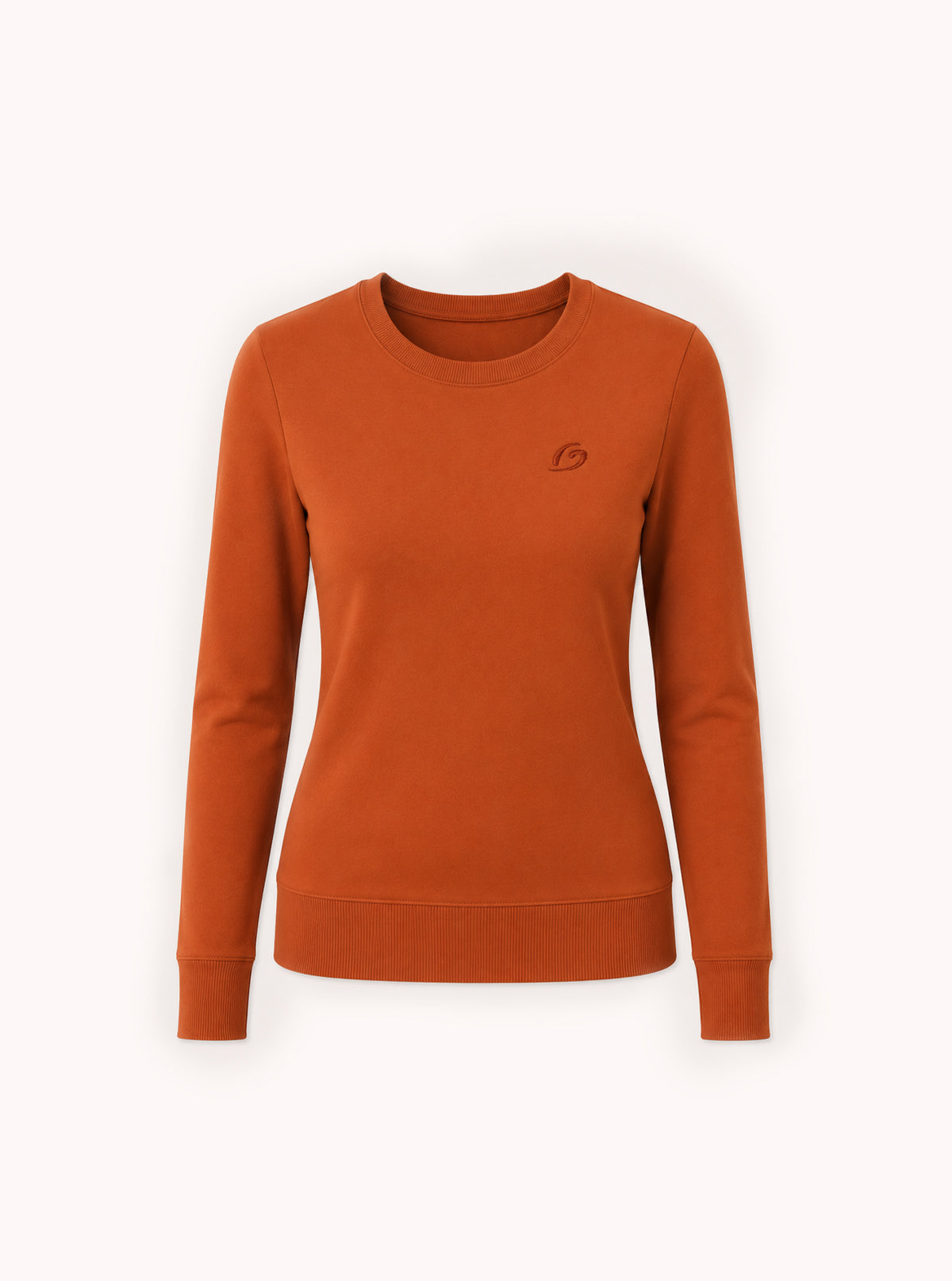 Pull à Col Rond avec Logo brodé Bronze
