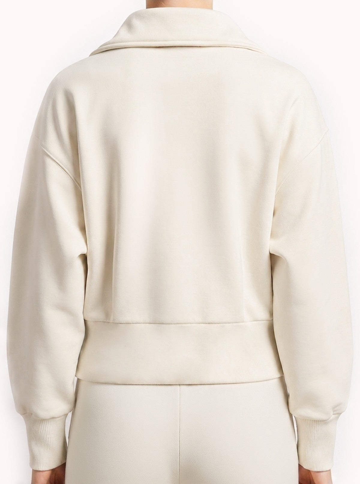 Sweat à Capuche Zippé Urban Flow Crème