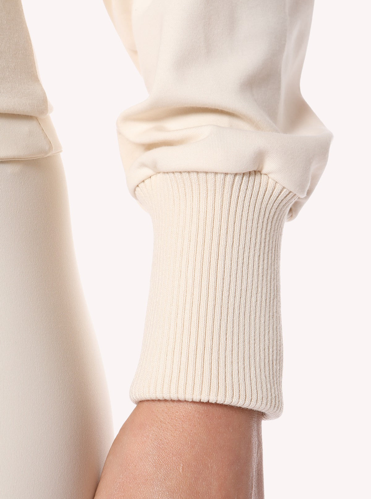 Sweat à Capuche Zippé Urban Flow Crème