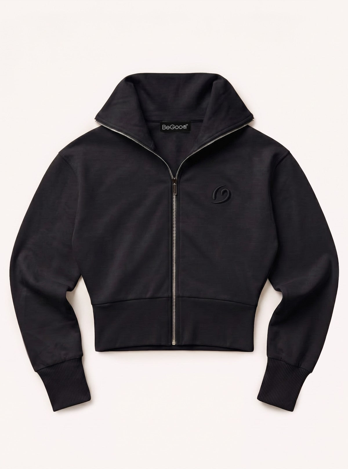 Sudadera con Cremallera Urban Flow Negra
