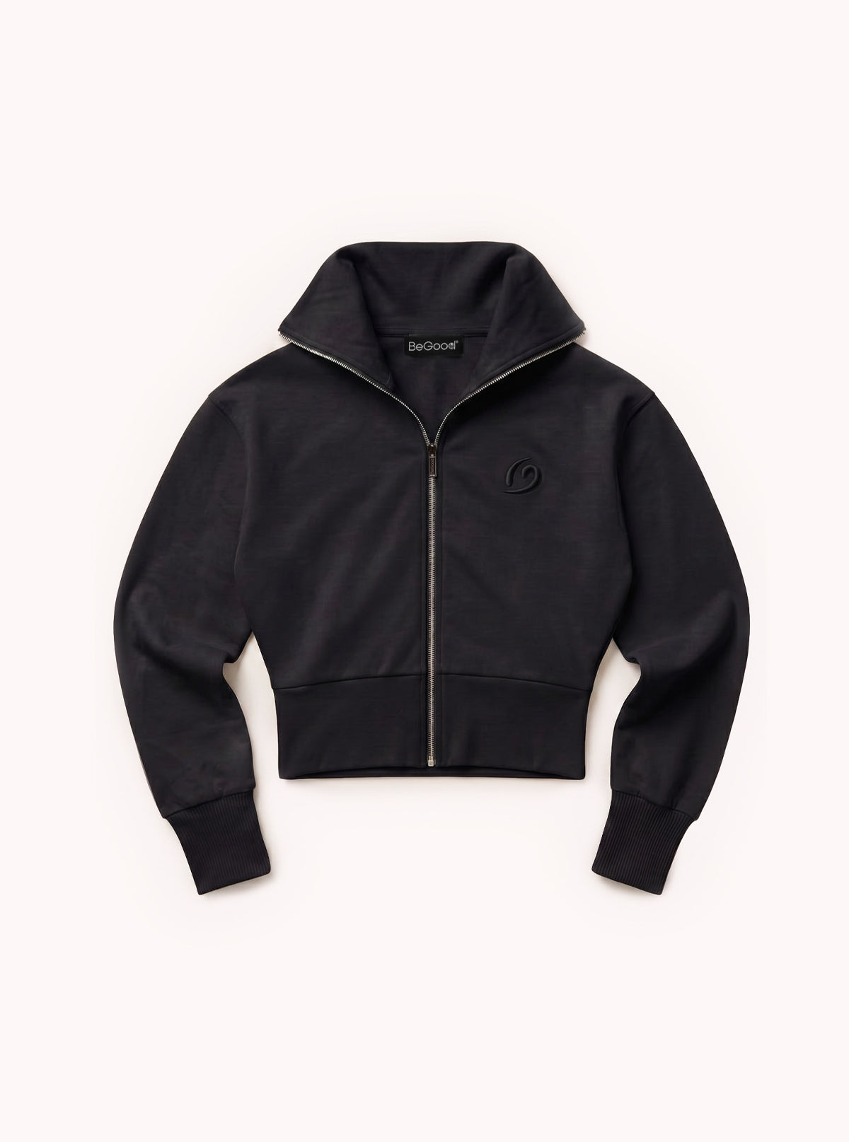 Felpa con Zip Urban Flow  Nero