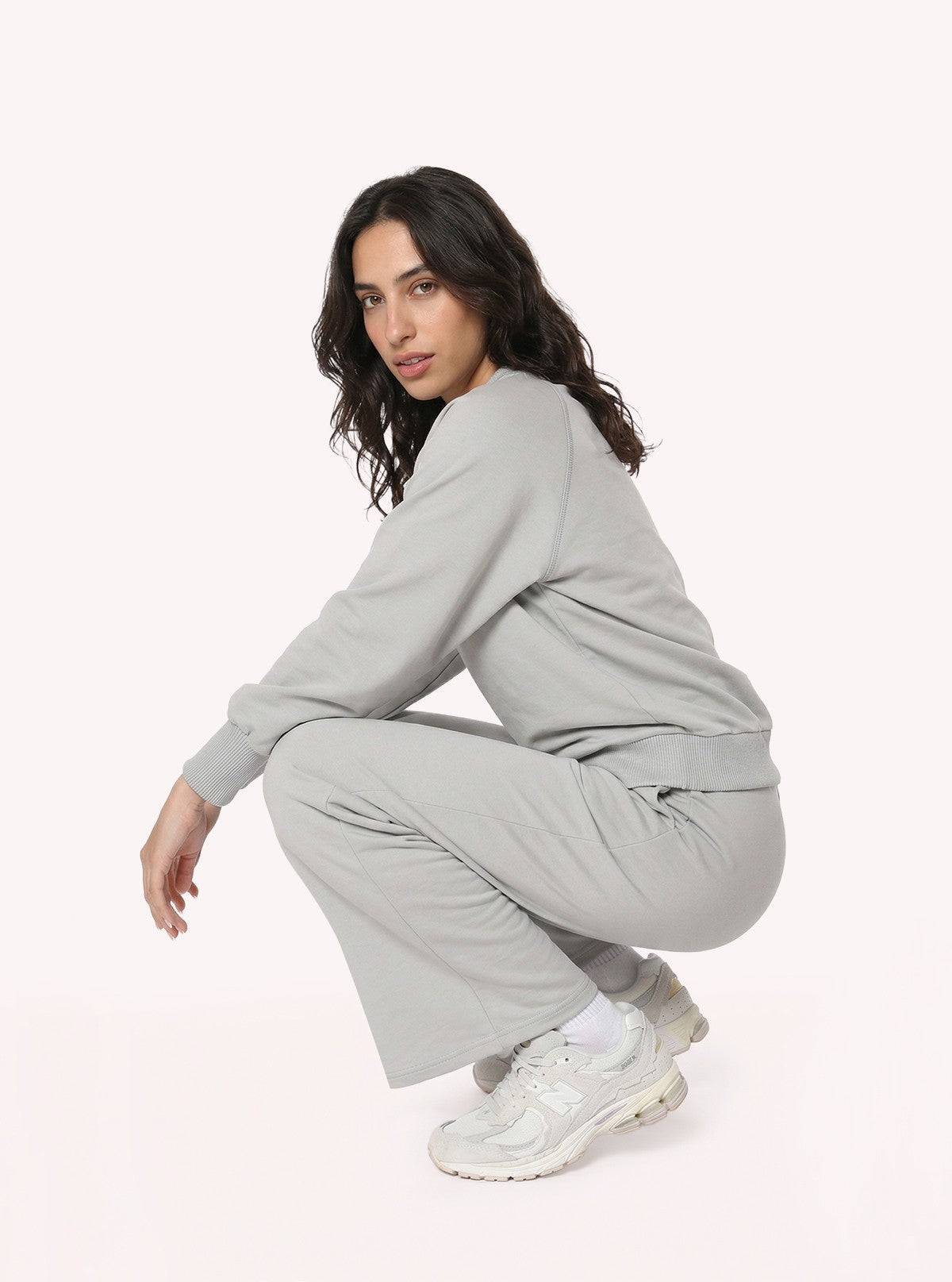 Felpa Girocollo Urban Flow Argento
