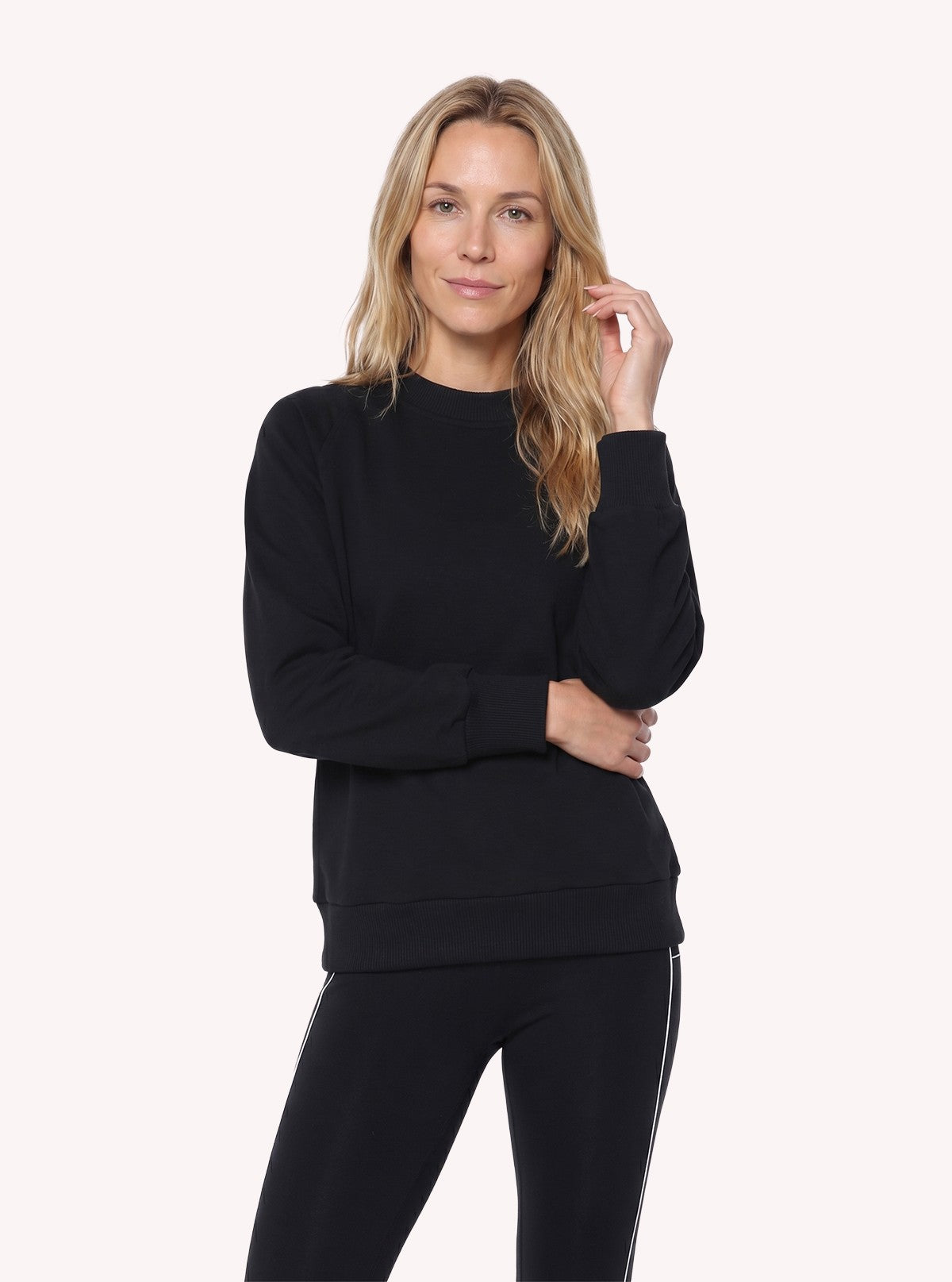 Felpa Girocollo Urban Flow Nero