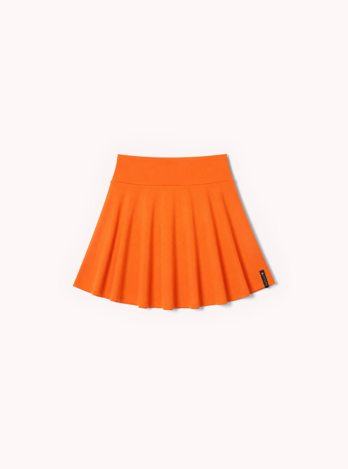 Orange Flat Tummy Skirt with Shorts