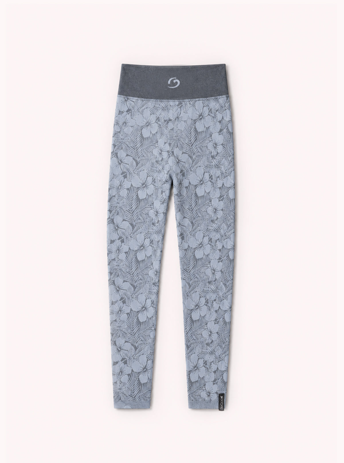 LEGGINGS SUPERSLIM FIORATO NERO E GRIGIO CHIARO