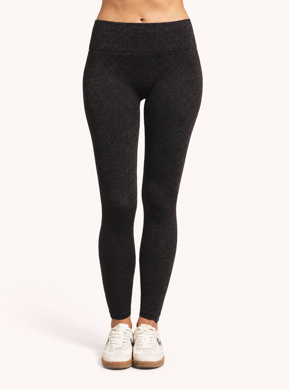 Slim Leggings Lurex Braun