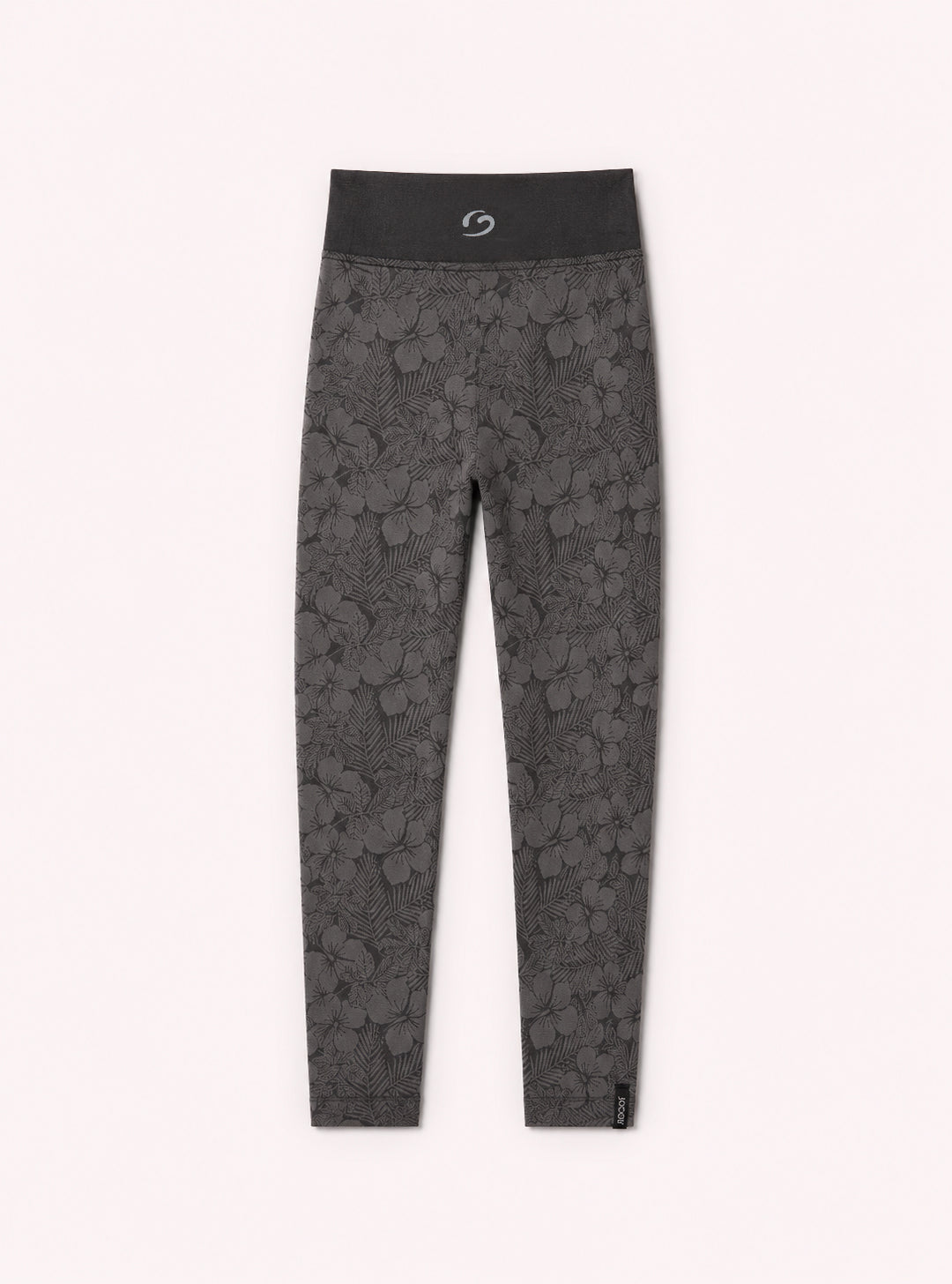 LEGGINGS SUPERSLIM FIORATO NERO E GRIGIO SCURO