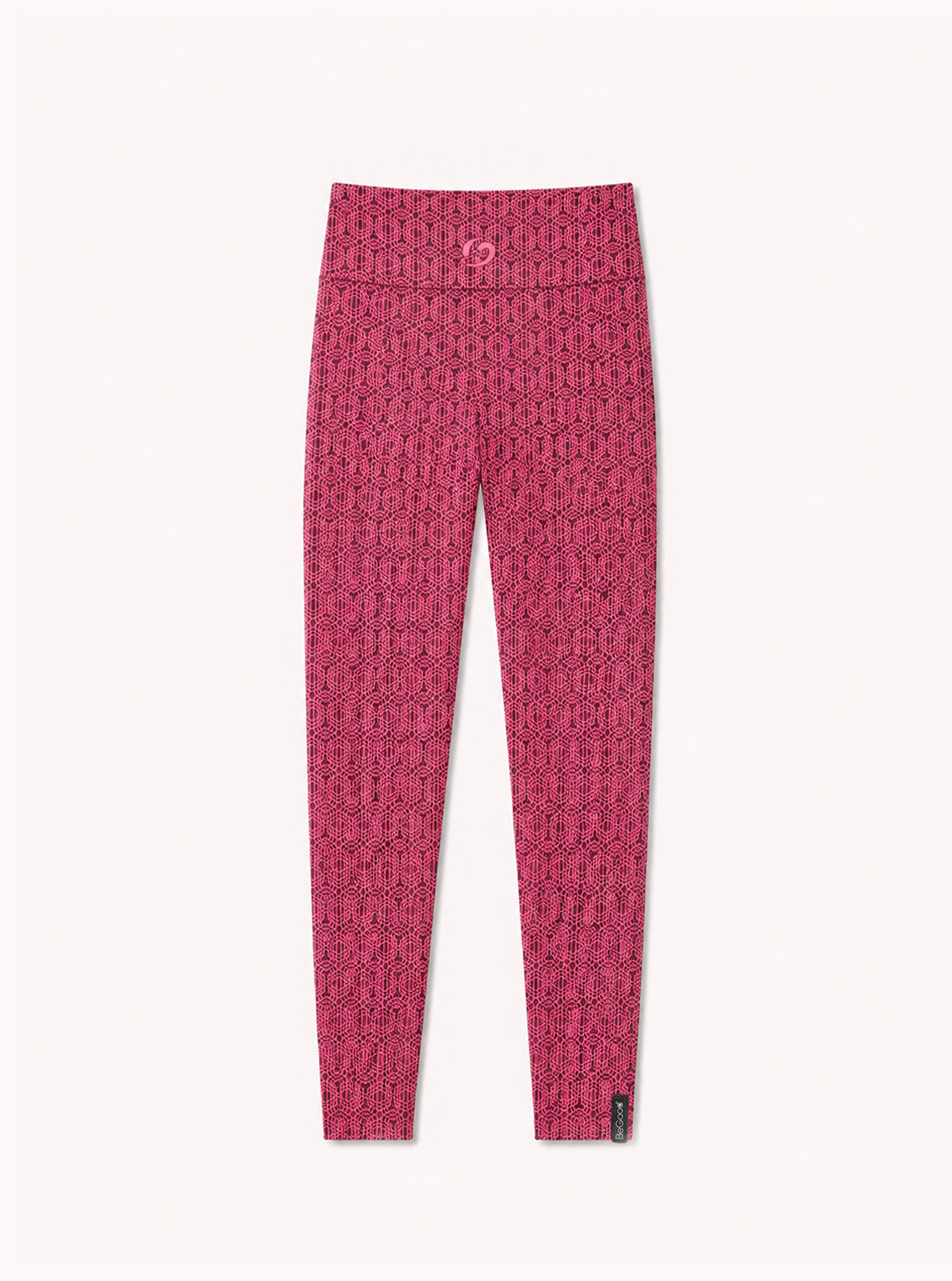 LEGGINGS SUPERSLIM MOTIVO ESAGONALE BORDEAUX/FUCSIA