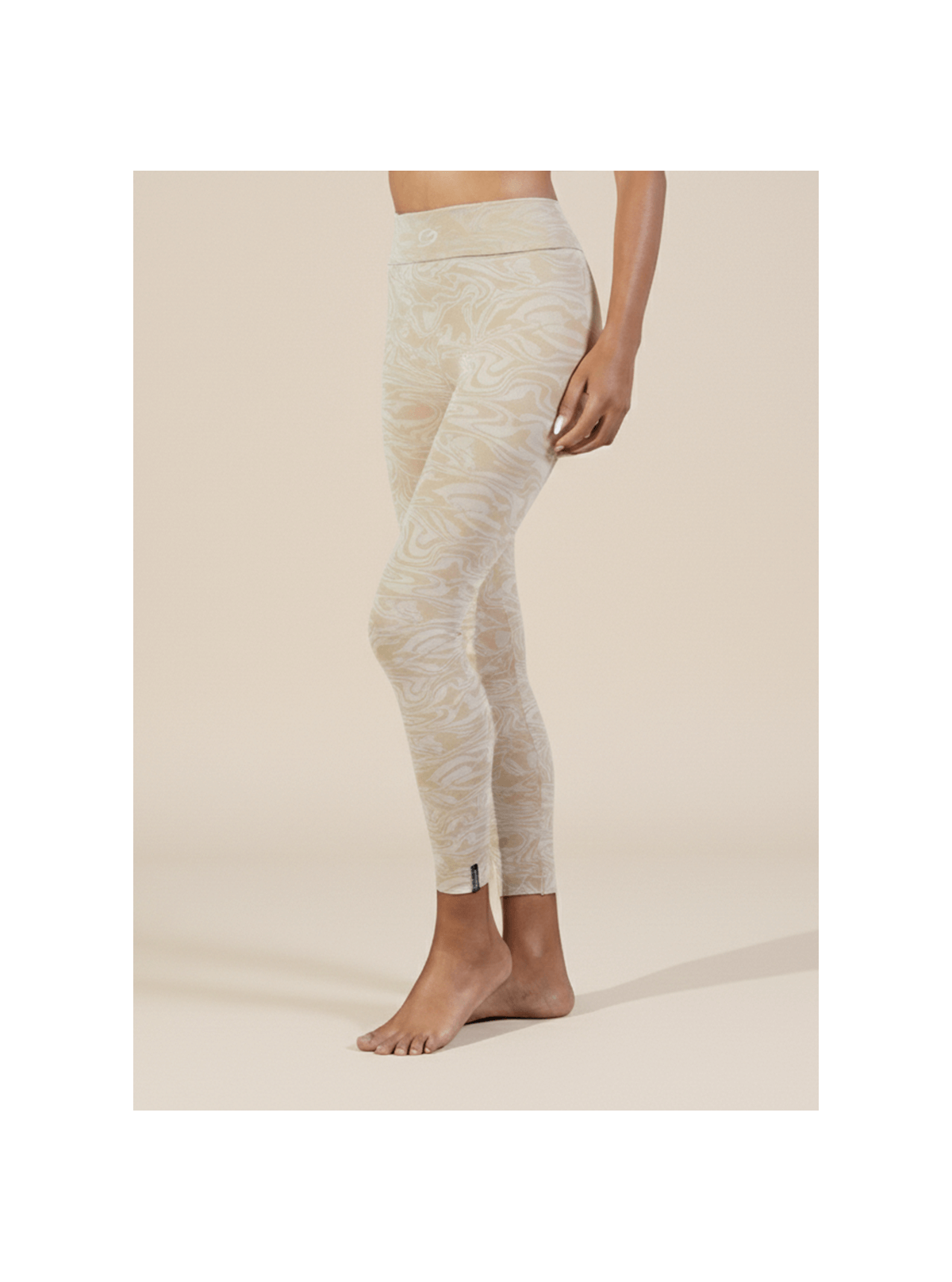 Superslim Abstract Rope-Cream Leggings