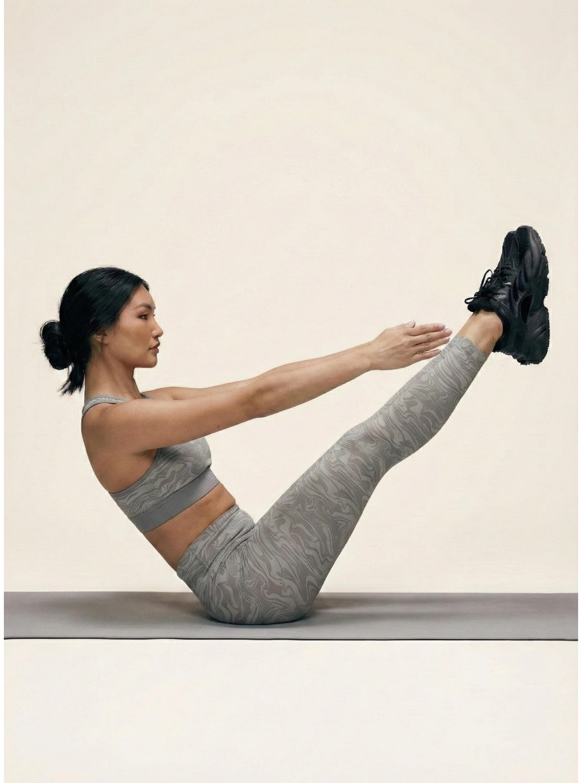 Legging Superslim Astratto Gris-Crème