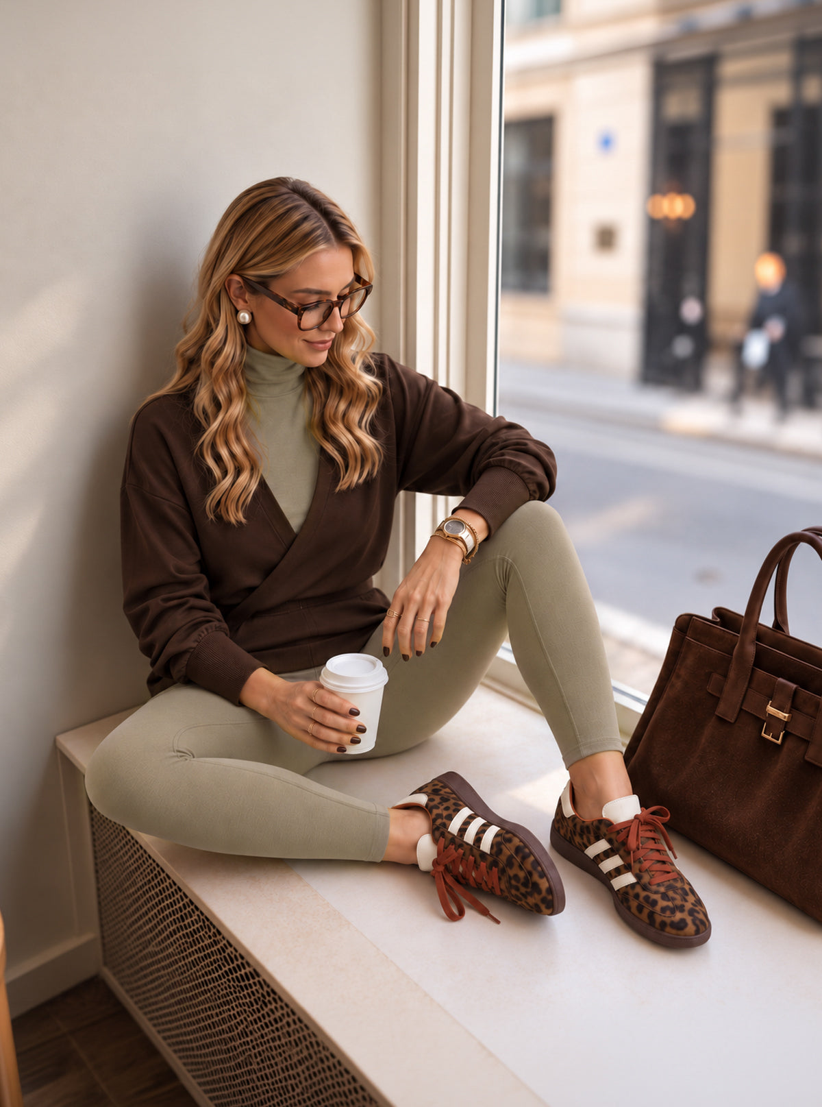 Formende Superslim-Leggings Taupe