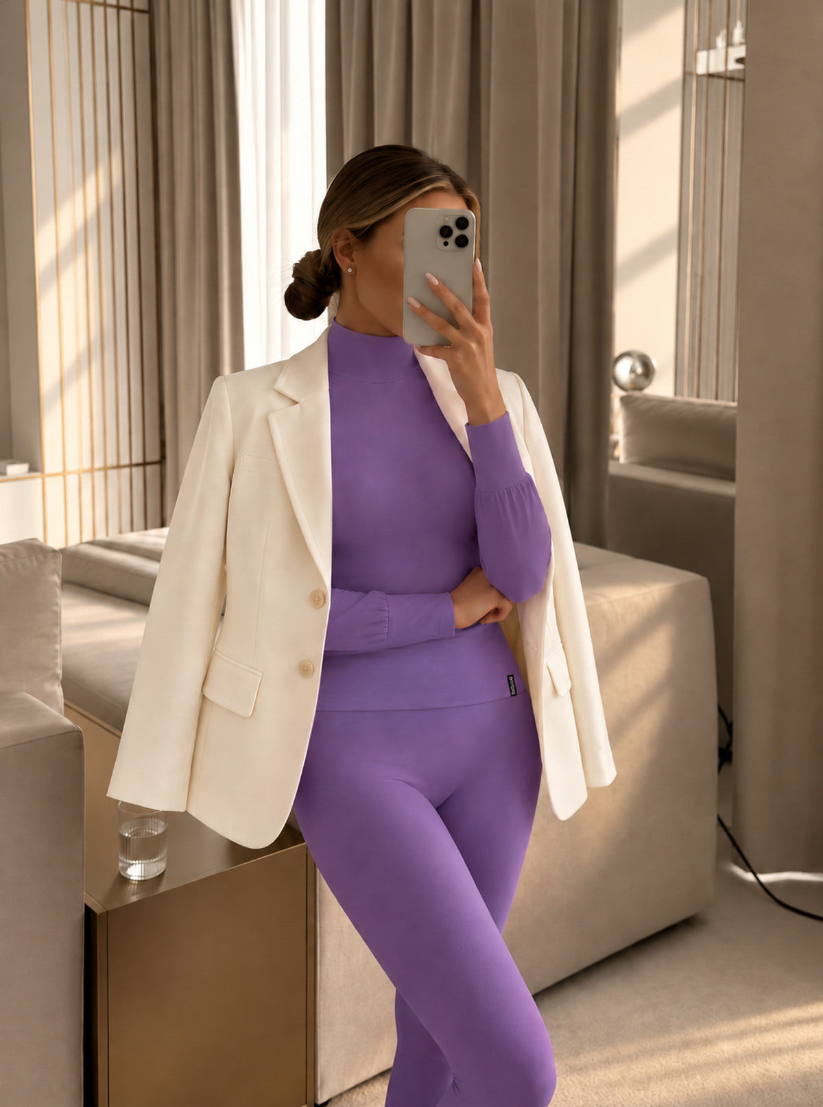 Leggings Superslim Modellanti Viola
