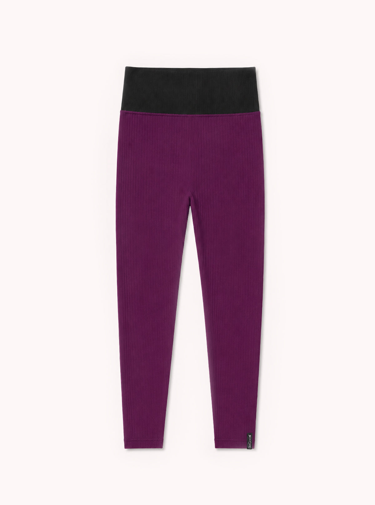 Legging Slim en Côte Prune