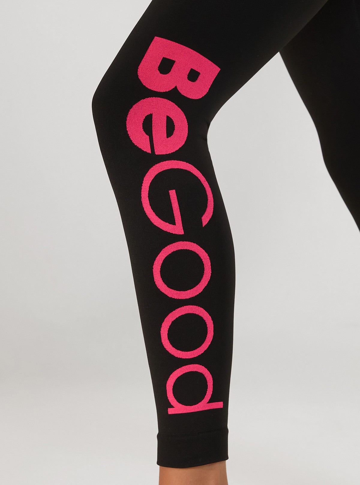 Legging Superslim avec Inscription BeGood Noir Inscription Fuchsia