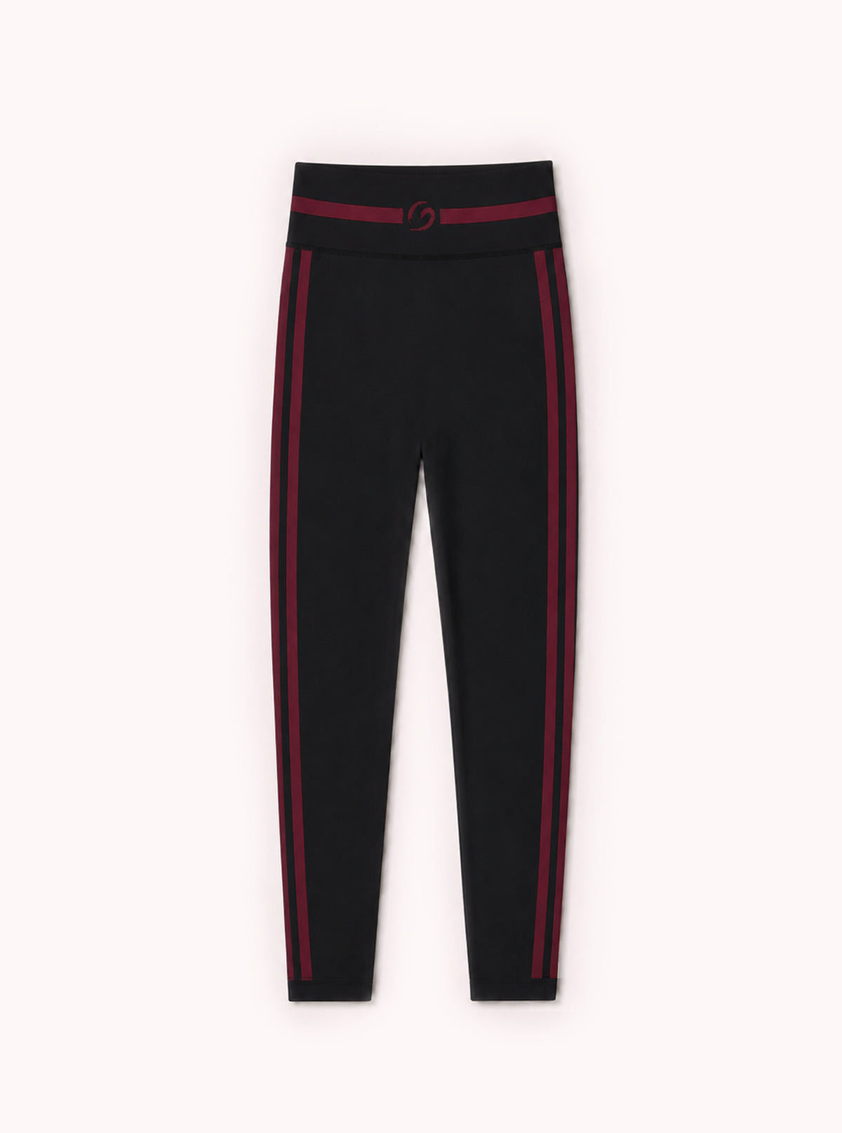 Legging Superslim avec Bandes Latérales Noir-Bandes Bordeaux