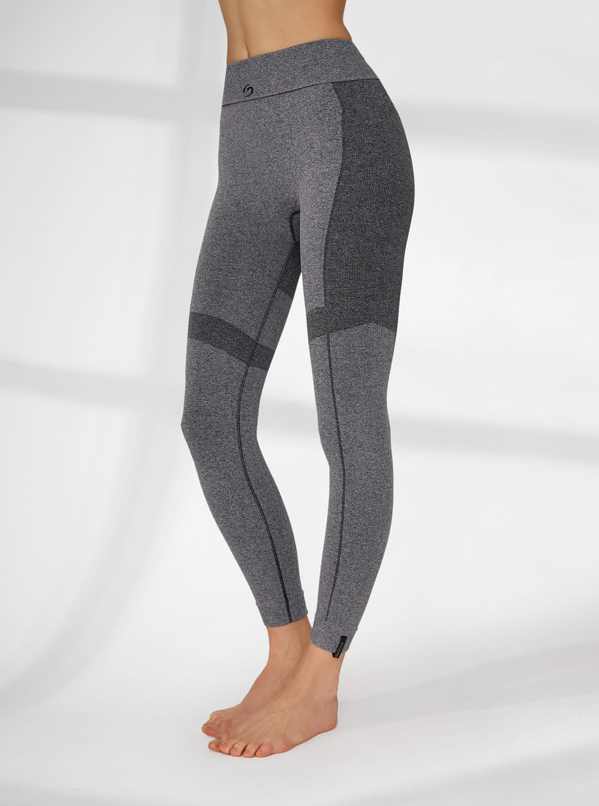 LEGGINGS SPORT SUPER COPRENTE MELANGE GRIGIO SCURO