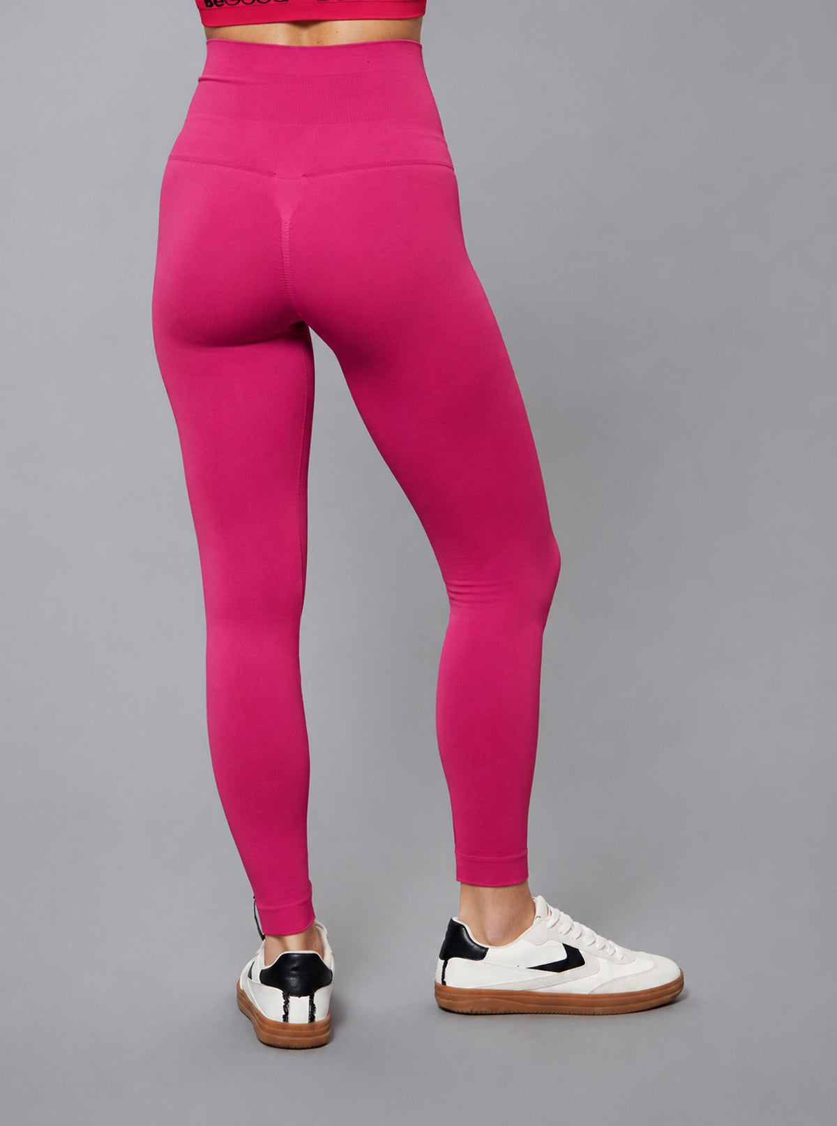 Slim Leggings with Push Up Seaming Cyclamen Pink