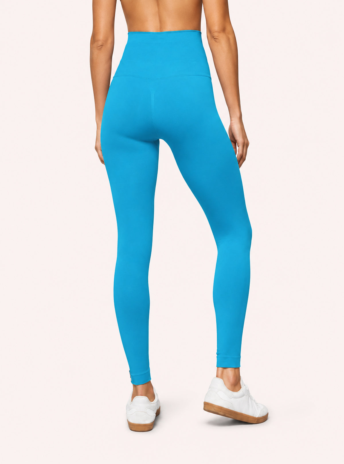 Leggings Slim con Cucitura Push Up Turchese