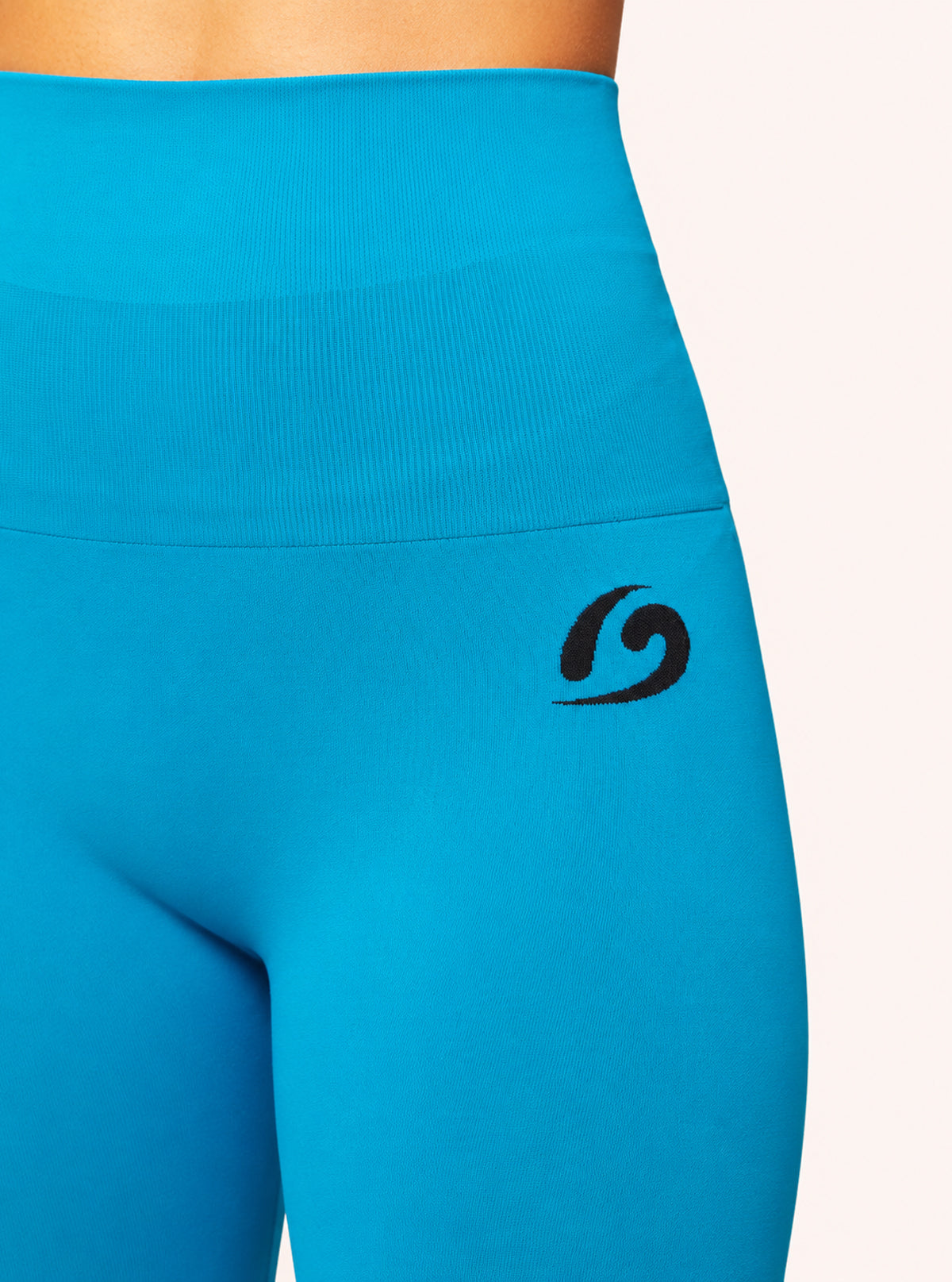 Leggings Slim con Cucitura Push Up Turchese