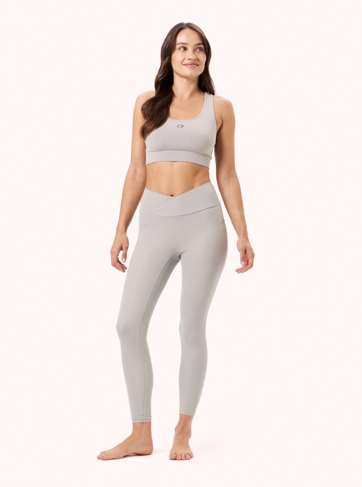Leggings con tasche Soft Sport Argento
