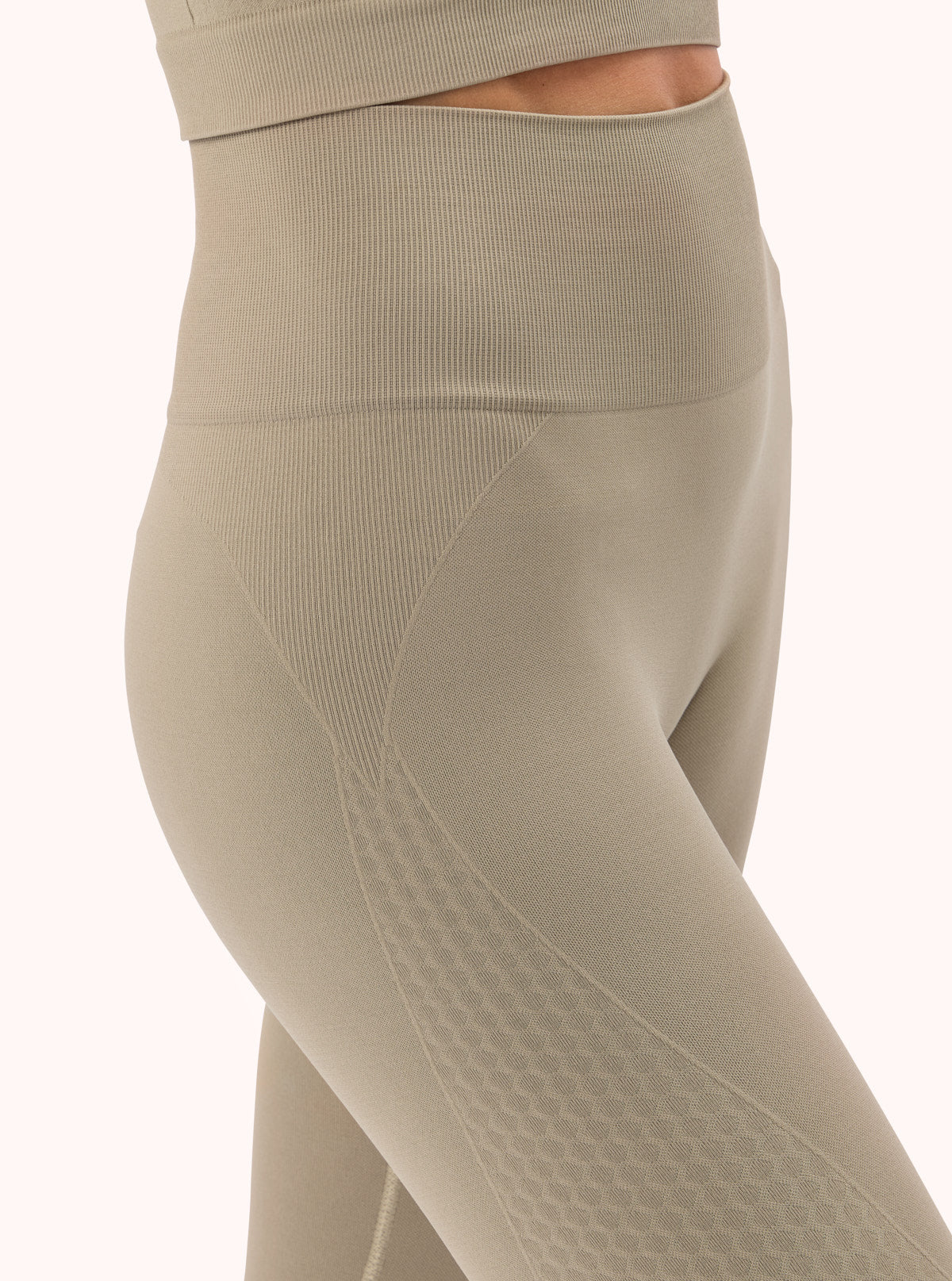 Leggings Superslim con Dettagli Tortora
