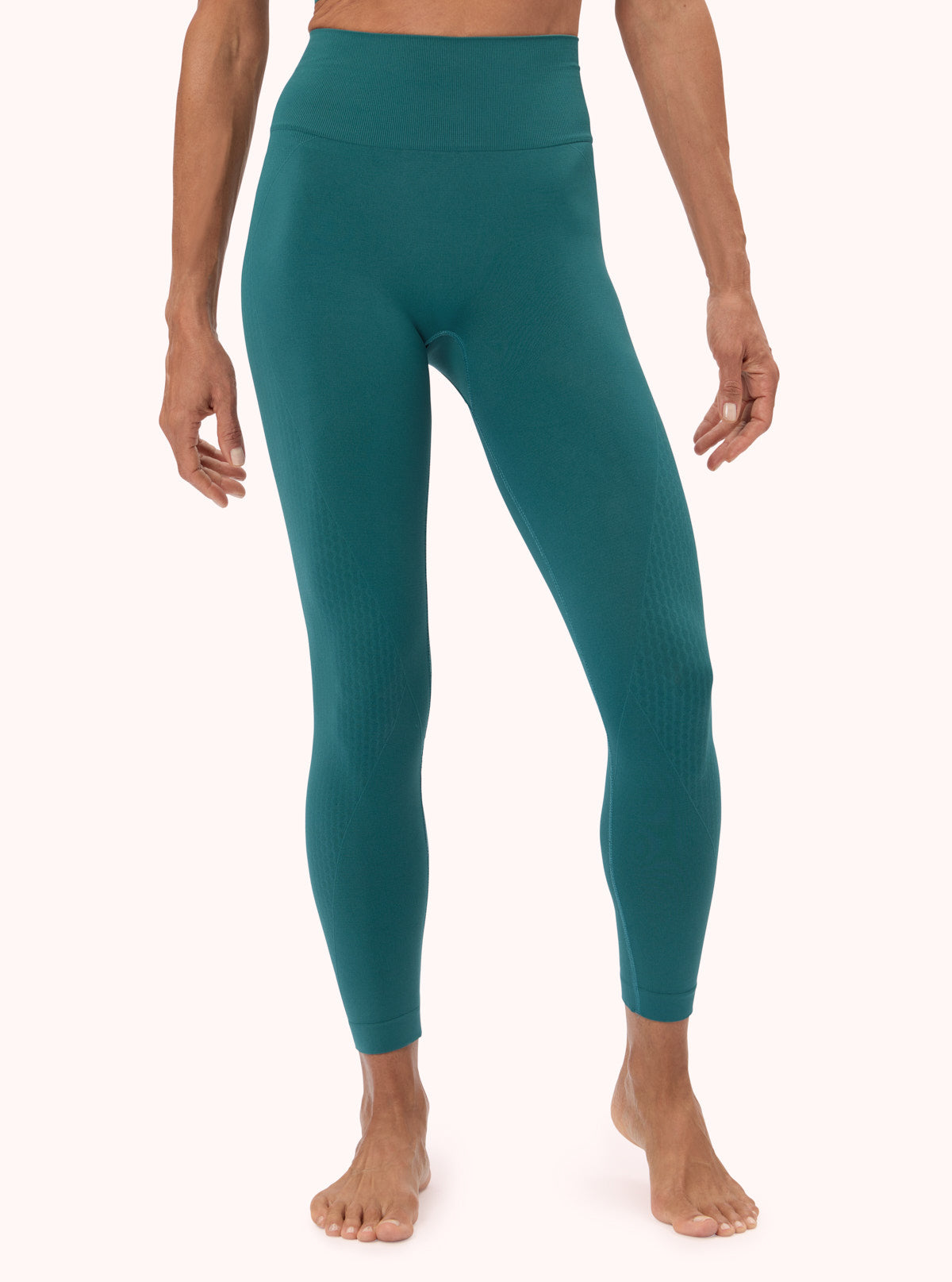 Superslim-Leggings mit Details Petrol