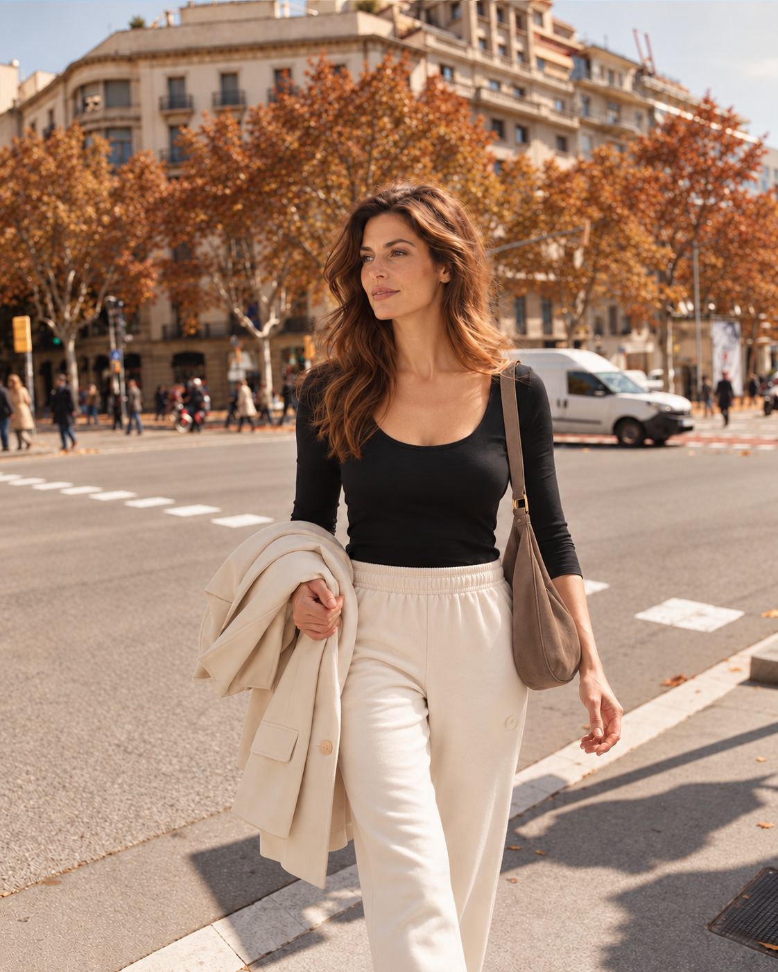 3/4 Sleeve Shaping Top Black