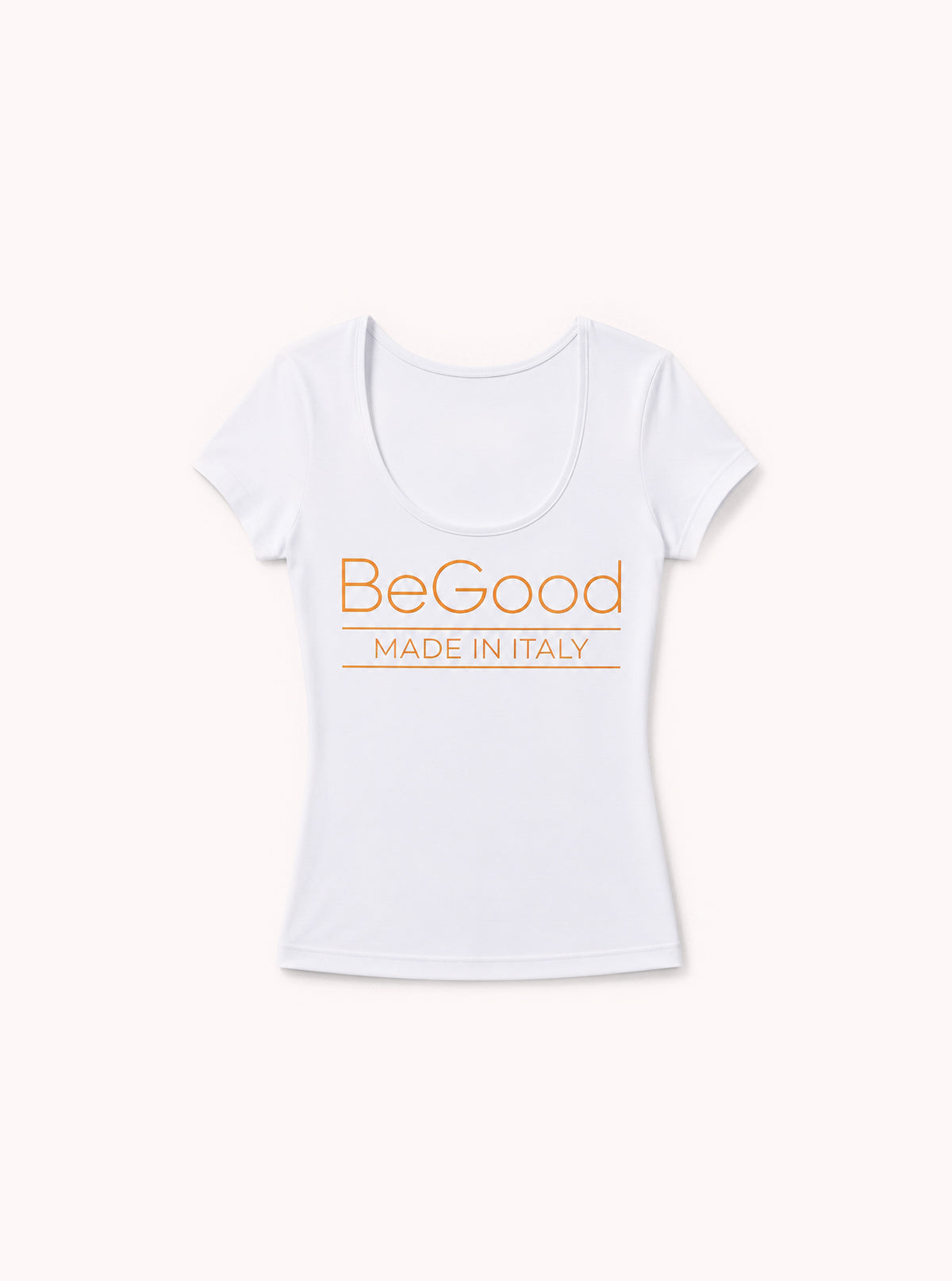 Camiseta blanca de mujer Super Fresh BeGood Amarillo-Naranja