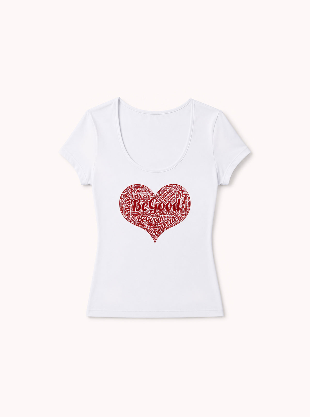 T-SHIRT BIANCA DA DONNA SUPER FRESH CUORE ROSSO